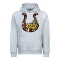 Heather Grey horseshoe sunflower Urban Hoodie - JahusDesignShop