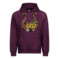 Mauve Wine horseshoe sunflower Urban Hoodie - JahusDesignShop