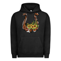 Pigment Black horseshoe sunflower Urban Hoodie - JahusDesignShop