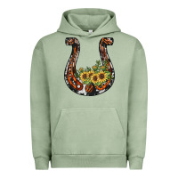 Pigment Oil Green horseshoe sunflower Urban Hoodie - JahusDesignShop
