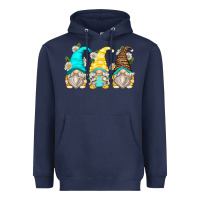 Navy daisy gnomes Heavyweight Hoodie - Zillion Design Studio