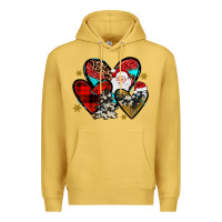 Antique Gold Christmas heart Premium Hoodie - JahusDesignShop