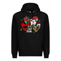 Black Christmas heart Premium Hoodie - JahusDesignShop
