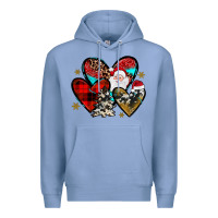 Colony Blue Christmas heart Premium Hoodie - JahusDesignShop