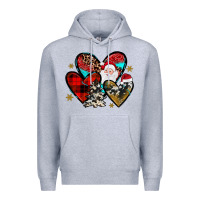 Heather Grey Christmas heart Premium Hoodie - JahusDesignShop