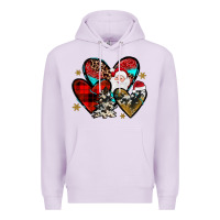 Lilac Christmas heart Premium Hoodie - JahusDesignShop