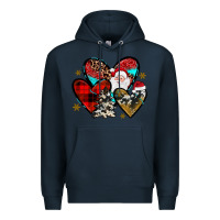 Navy Christmas heart Premium Hoodie - JahusDesignShop