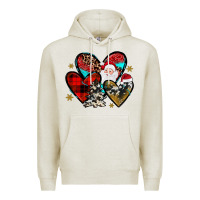 Oatmeal Heather Christmas heart Premium Hoodie - JahusDesignShop