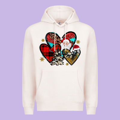 Christmas Heart Premium Hoodie Designed By Jahusdesignshop
