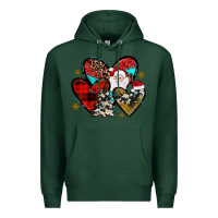 Sports Green Christmas heart Premium Hoodie - JahusDesignShop