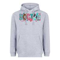 Heather Grey doctor Heavyweight Hoodie - texasbilliewilder