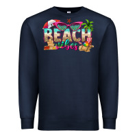 Navy beach vibes Premium Sweatshirt - texasbilliewilder