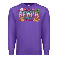 Purple beach vibes Premium Sweatshirt - texasbilliewilder