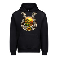 Black horseshoe sunset Urban Hoodie - JahusDesignShop