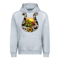 Heather Grey horseshoe sunset Urban Hoodie - JahusDesignShop