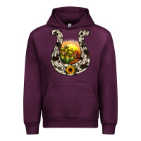 Mauve Wine horseshoe sunset Urban Hoodie - JahusDesignShop