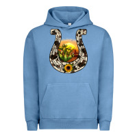 Pigment Pebble Blue horseshoe sunset Urban Hoodie - JahusDesignShop