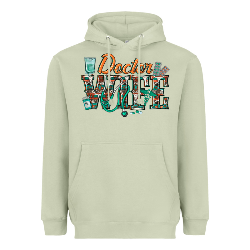 Doctor Wife Heavyweight Hoodie by texasbilliewilder | Teevron