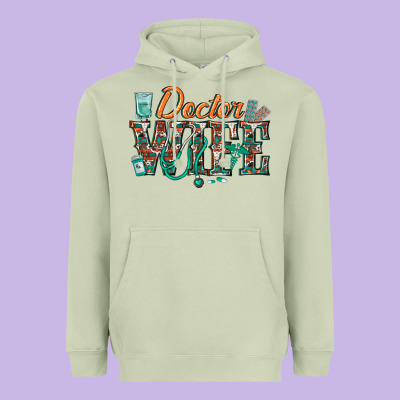 Doctor Wife Heavyweight Hoodie Designed By Texasbilliewilder