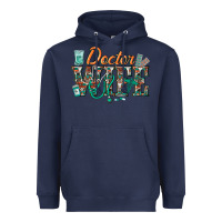Navy doctor wife Heavyweight Hoodie - texasbilliewilder