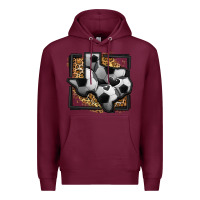 Burgundy leopard soccer texas map Premium Hoodie - Jasminsmagicworld