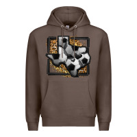 Coffee leopard soccer texas map Premium Hoodie - Jasminsmagicworld