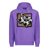Purple leopard soccer texas map Premium Hoodie - Jasminsmagicworld