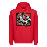 Red leopard soccer texas map Premium Hoodie - Jasminsmagicworld