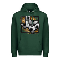 Sports Green leopard soccer texas map Premium Hoodie - Jasminsmagicworld