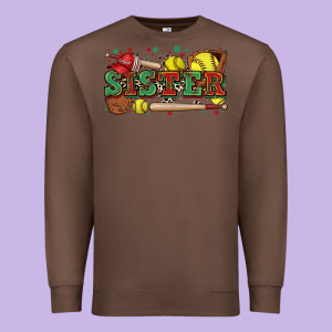 Sister Softball Premium Sweatshirt Designed By Zillion Design Studio