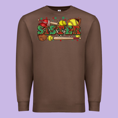 Sister Softball Premium Sweatshirt Designed By Zillion Design Studio