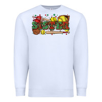 White sister softball Premium Sweatshirt - Zillion Design Studio