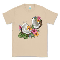 Mushroom coconut with tropical leavers and flowers Classic Tee - BarkalooDesign