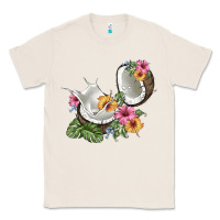 Natural coconut with tropical leavers and flowers Classic Tee - BarkalooDesign