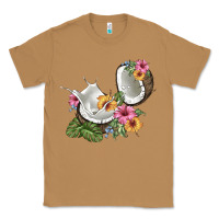 Toasted Coconut coconut with tropical leavers and flowers Classic Tee - BarkalooDesign