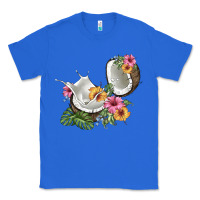True Royal coconut with tropical leavers and flowers Classic Tee - BarkalooDesign