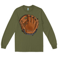 Army Green baseball glove Long Sleeve Tee - BarkalooDesign