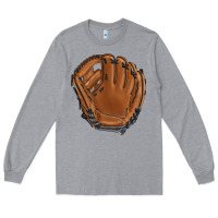 Heather Grey baseball glove Long Sleeve Tee - BarkalooDesign