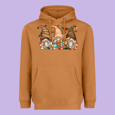 Heavyweight Hoodie coffee gnomes