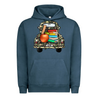 Pigment Midnight Navy farm truck,back to school Urban Hoodie - JahusDesignShop