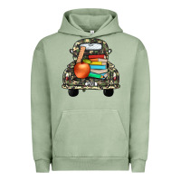 Pigment Oil Green farm truck,back to school Urban Hoodie - JahusDesignShop