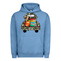 Pigment Pebble Blue farm truck,back to school Urban Hoodie - JahusDesignShop