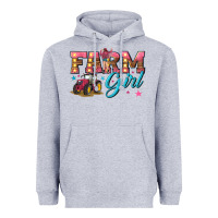 Heather Grey farm girl Heavyweight Hoodie - texasbilliewilder
