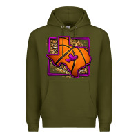 Army Green leopard basketball texas map Premium Hoodie - Jasminsmagicworld