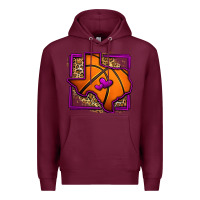 Burgundy leopard basketball texas map Premium Hoodie - Jasminsmagicworld