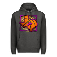 Charcoal Heather leopard basketball texas map Premium Hoodie - Jasminsmagicworld
