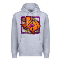 Heather Grey leopard basketball texas map Premium Hoodie - Jasminsmagicworld