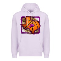Lilac leopard basketball texas map Premium Hoodie - Jasminsmagicworld
