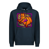 Navy leopard basketball texas map Premium Hoodie - Jasminsmagicworld