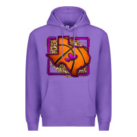 Purple leopard basketball texas map Premium Hoodie - Jasminsmagicworld